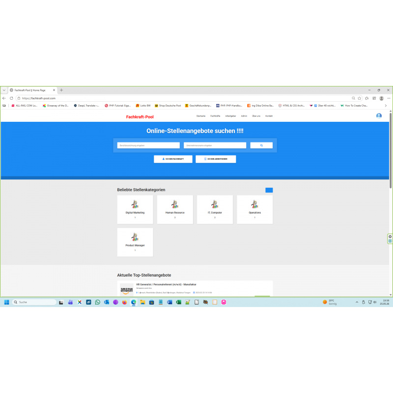 Domain Fachkraft-Pool.com und Webseite