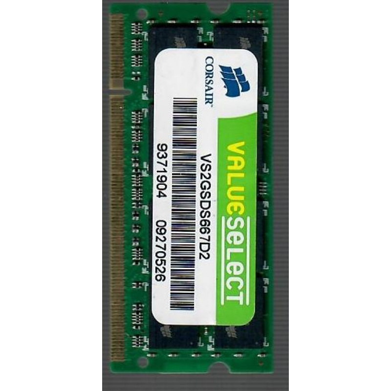 Arbeitsspeicher 2 GB Corsair SO-DIMM DDR2-667 (PC2-5300)