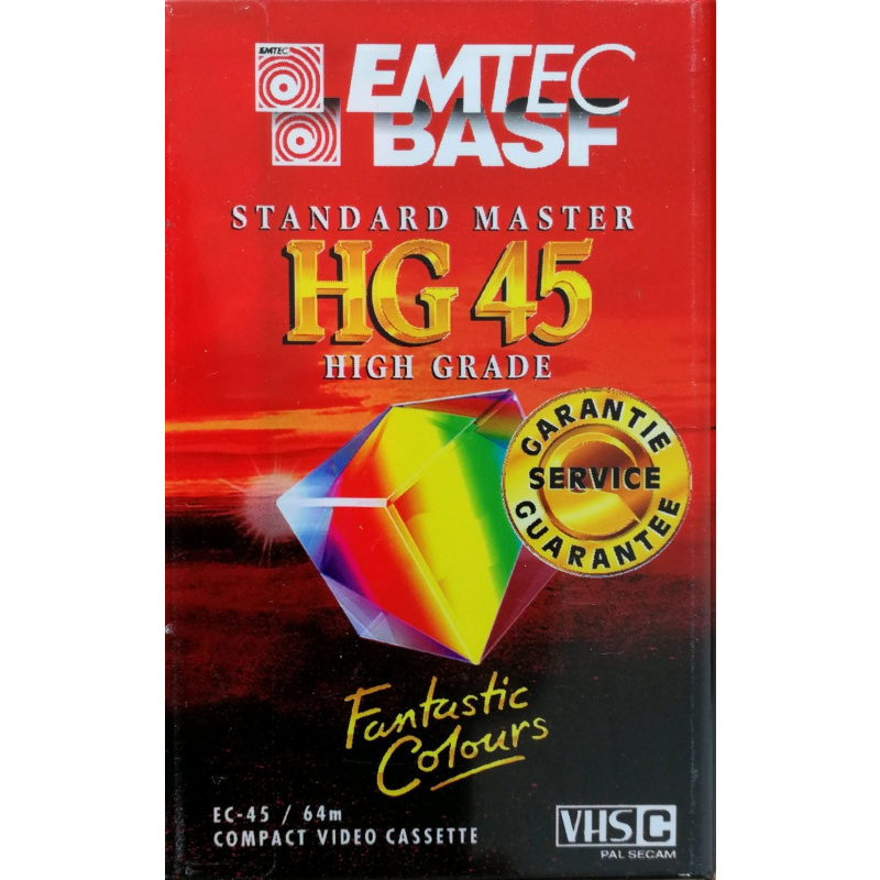 EMTEC 45min HG Standard VHS-C Camcorder Cassette Tape HG45 NEU