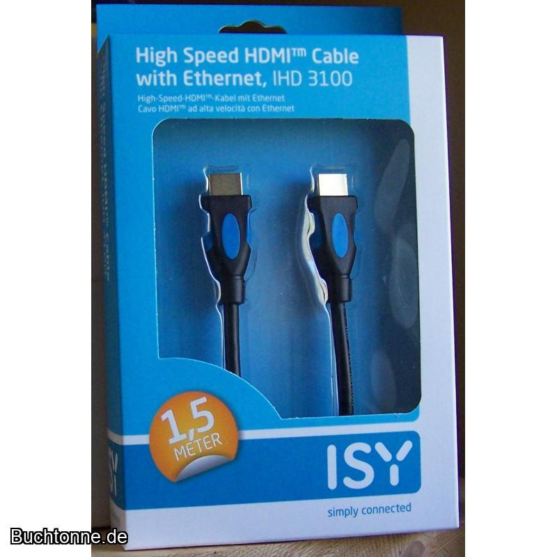 HDMI Kabel, 1.5 m, Schwarz - ISY IHD-3100