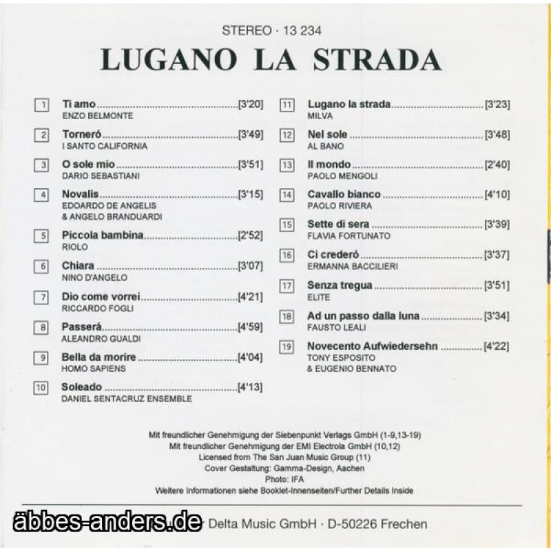 Lugano La Strada - 19 Italo-Hits