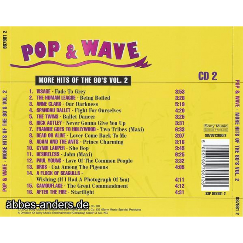 Various – Pop & Wave - More Hits Of The 80&#039;s Vol. 2 - 3 CD´s