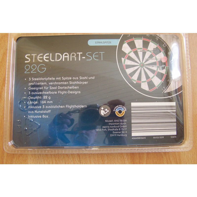 Steeldart- Set 22G Stahlspitze +Box