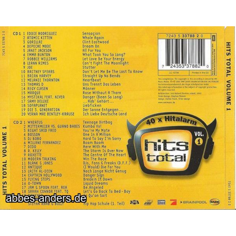 Various – Hits Total Vol. 1 - 20 x Hitalarm